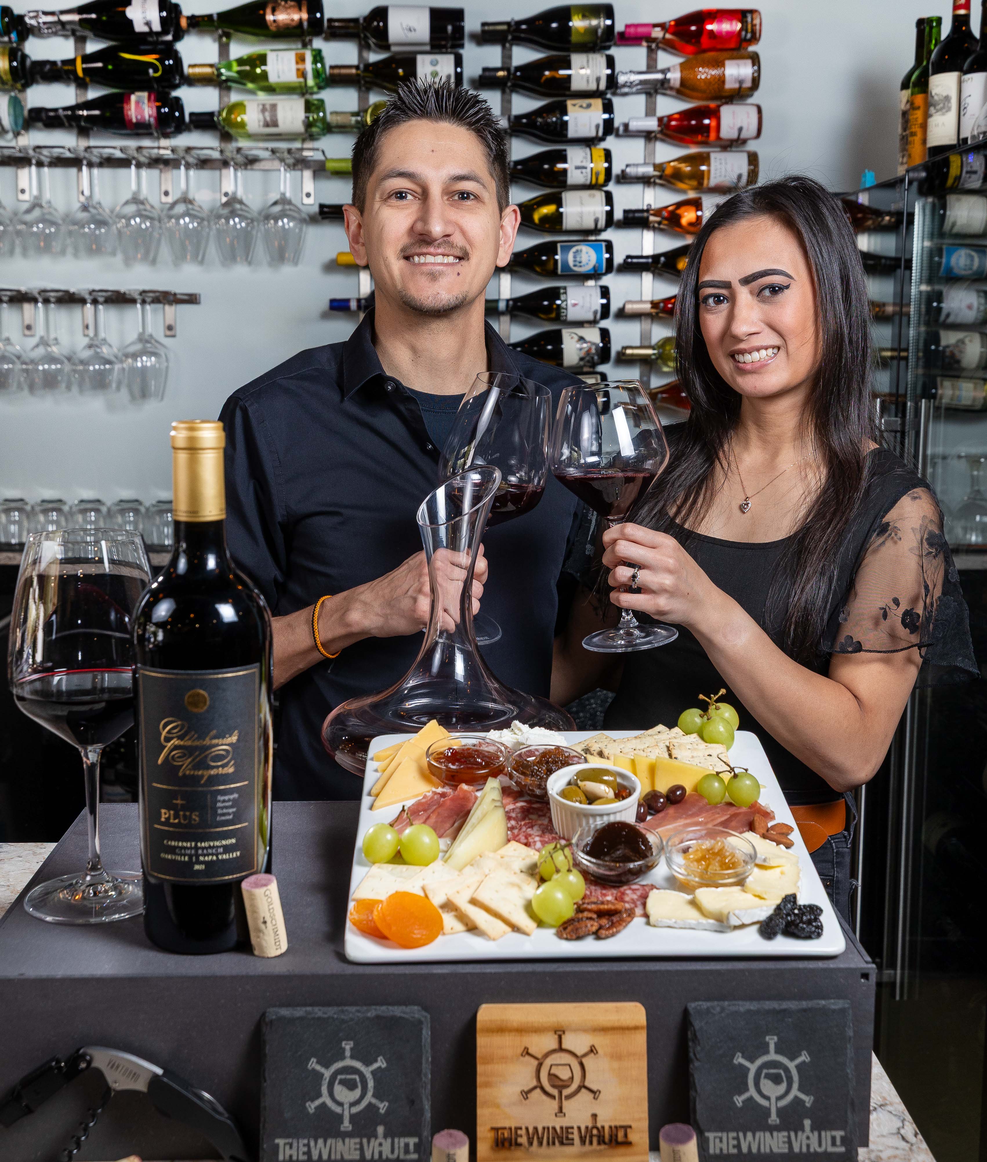 Carlos and Melissa Essai, founders of The Wine Vault